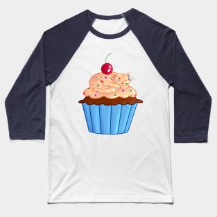 Cupcake Kitty Baseball T-Shirt